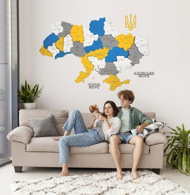 Дерев'яна карта України колір "Brave&rdquo; ukraine-map-brave фото
