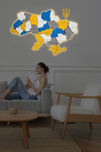 Дерев'яна карта України колір "Brave&rdquo; ukraine-map-brave фото