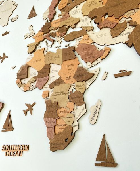 Дерев'яна карта світу колір "Сalifornia" world-map-сalifornia фото